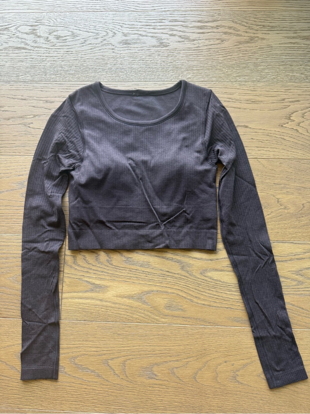 lululemon athletica Ribbed Long-Sleeve Crop Top - French Press